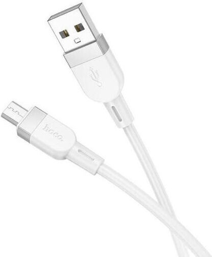 Hoco Regular USB 2.0 to micro USB Cable Λευκό 1m 1τμχ