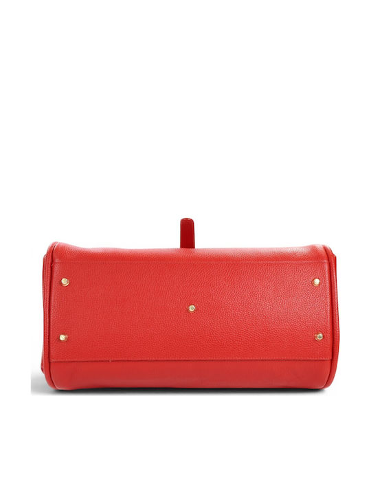 Set Leather Women's Shoulder Bag Red