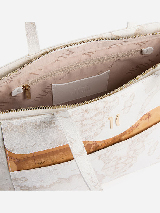 Geo Women's Shoulder Bag White