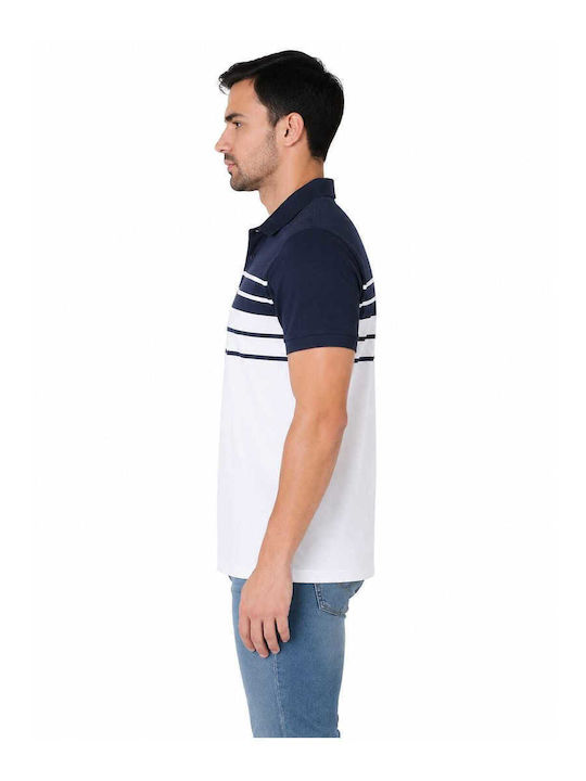 Polo Short Sleeve Blouse Navy-white