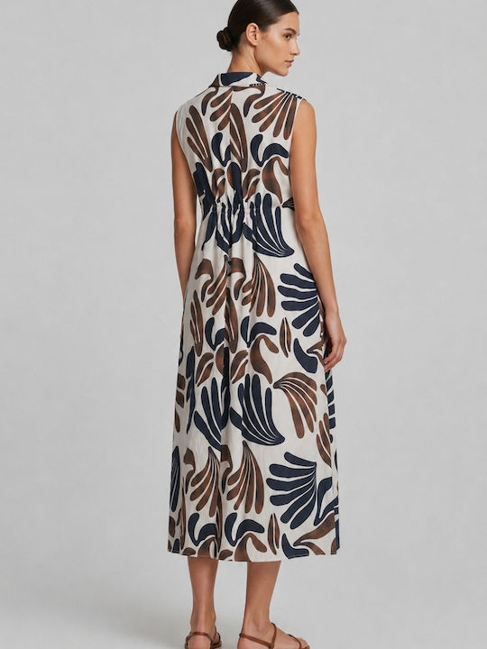 Summer Midi Shirt Dress Ecru
