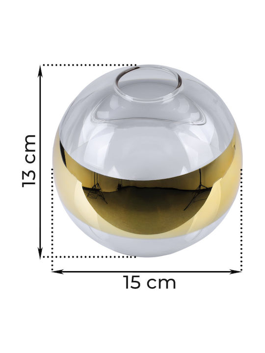 Ronda Clear Gold Glass Shade Ball 15cm
