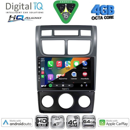 Digital IQ Ηχοσύστημα Αυτοκινήτου για Kia Sportage 2004-2010 με Clima+A/C (Bluetooth/USB/WiFi/GPS/Apple-Carplay/Android-Auto) με Οθόνη Αφής 9"