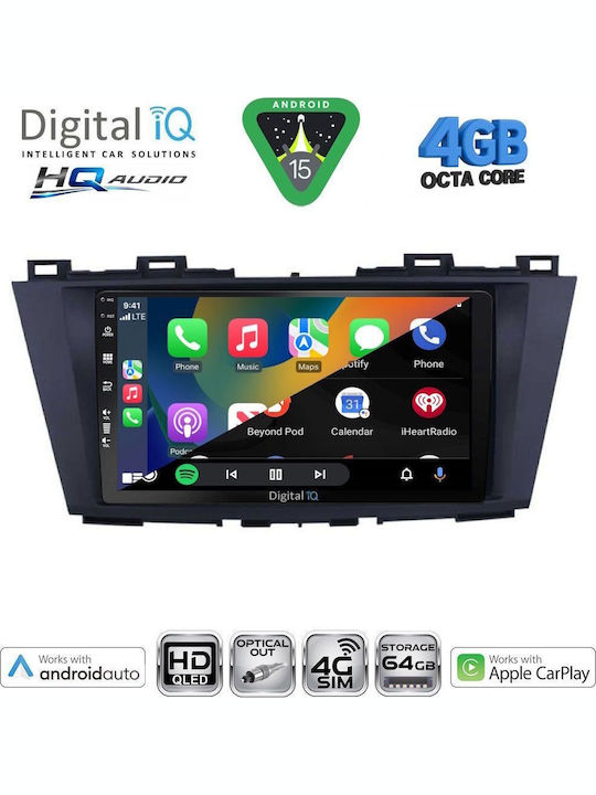 Digital IQ Car Audio System for Mazda 5 2011-2020 Bluetooth USB WiFi GPS Apple CarPlay Android Auto with 9" Touch Screen