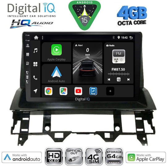 Digital IQ Автомобилна Аудио Система за Mazda 5 2004-2010 (Bluetooth/USB/Wi-Fi/GPS/Apple CarPlay/Android Auto) с Touch Screen 9"