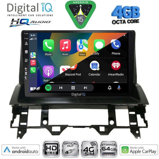 Digital IQ Автомобилна Аудио Система за Mazda 5 2004-2010 (Bluetooth/USB/Wi-Fi/GPS/Apple CarPlay/Android Auto) с Touch Screen 9"