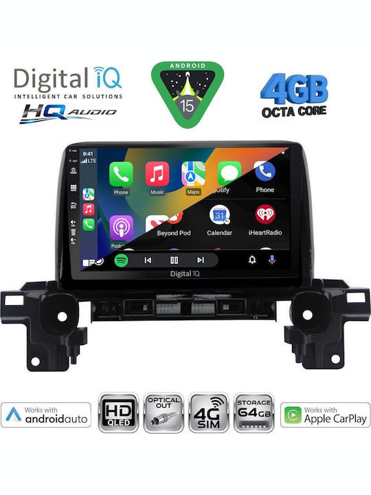 Digital IQ Car Audio System for Mazda CX-5 2013-2017 Bluetooth USB WiFi GPS Apple CarPlay Android Auto with 10" Touch Screen