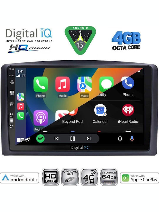 Digital IQ Car Audio System for Mercedes-Benz Vito / Viano 2003-2007 (Bluetooth/USB/WiFi/GPS/Apple CarPlay/Android Auto) with 10" Touch Screen