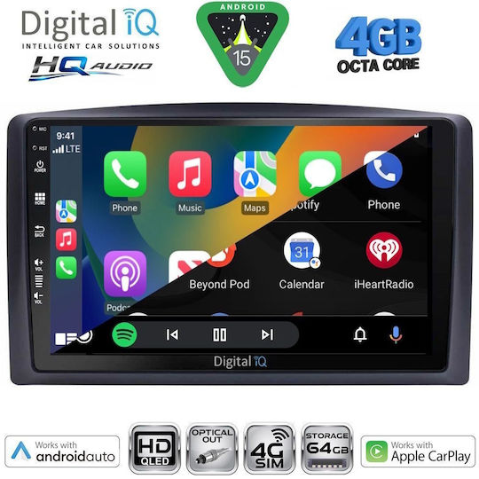Digital IQ Автомобилна Аудио Система за Mercedes-Benz Vito / Viano 2003-2007 (Bluetooth/USB/Wi-Fi/GPS/Apple CarPlay/Android Auto) с Touch Screen 10"