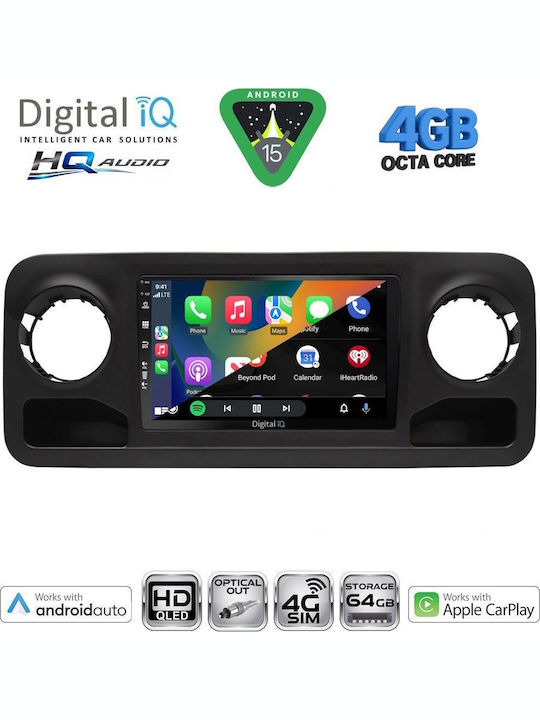 Digital IQ Car Audio System for Mercedes-Benz Sprinter 2018 with Touch Screen 10" Digital IQ BXK 19424 CPAA Bluetooth USB Wi-Fi GPS Apple CarPlay Android Auto