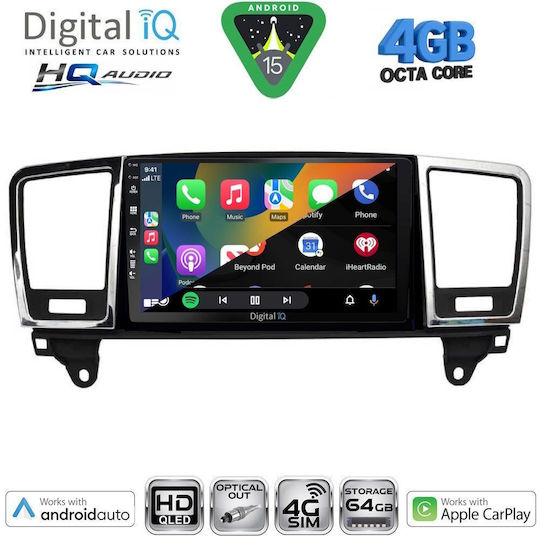 Digital IQ Ηχοσύστημα Αυτοκινήτου για Mercedes-Benz ML / GL Class 2011-2019 (Bluetooth/USB/WiFi/GPS/Apple-Carplay/Android-Auto) με Οθόνη Αφής 9"