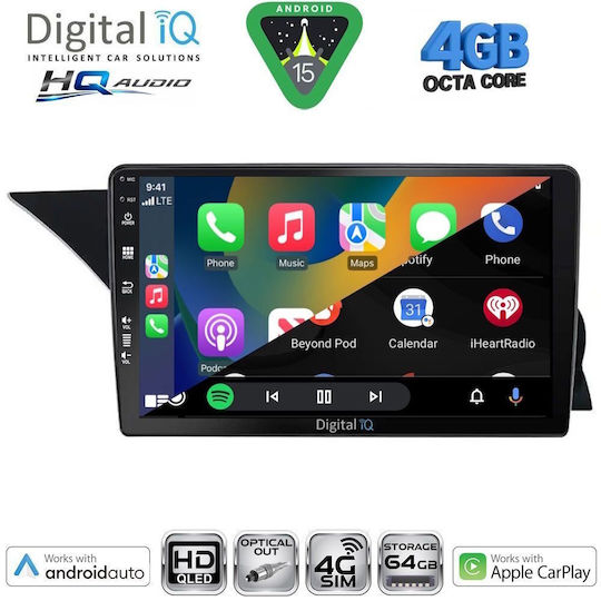 Digital IQ Car Audio System for Mercedes-Benz E Class 2012-2014 (Bluetooth/USB/WiFi/GPS/Apple CarPlay/Android Auto) with 10" Touch Screen