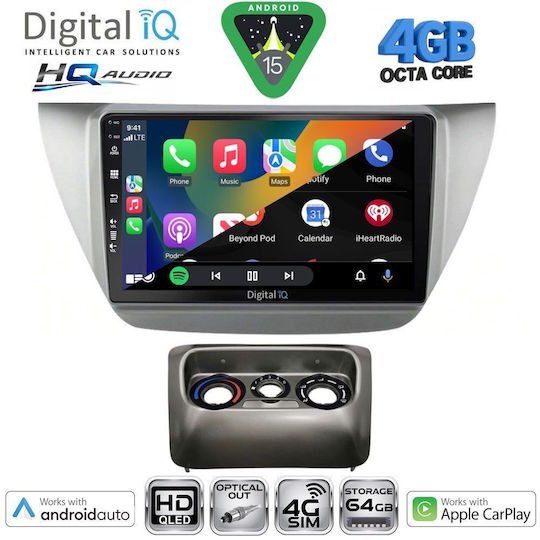Digital IQ Car Audio System for Mitsubishi Lancer 2000-2007 Bluetooth USB WiFi GPS Apple CarPlay Android Auto with 9" Touch Screen