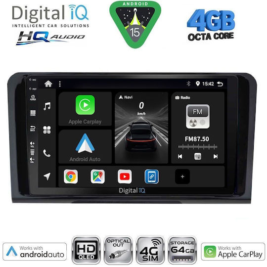 Digital IQ Car Audio System for Mercedes-Benz E Class 2012-2014 (Bluetooth/USB/WiFi/GPS/Apple CarPlay/Android Auto) with 10" Touch Screen