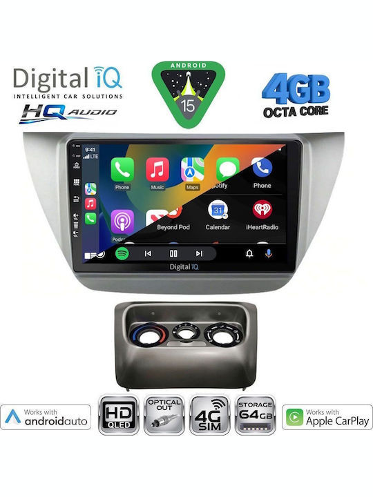 Digital IQ Car Audio System for Peugeot 4008 Mitsubishi Asx 2009 with Touch Screen 10" Digital IQ BXK 19430 CPAA Bluetooth USB WiFi GPS Apple CarPlay Android Auto