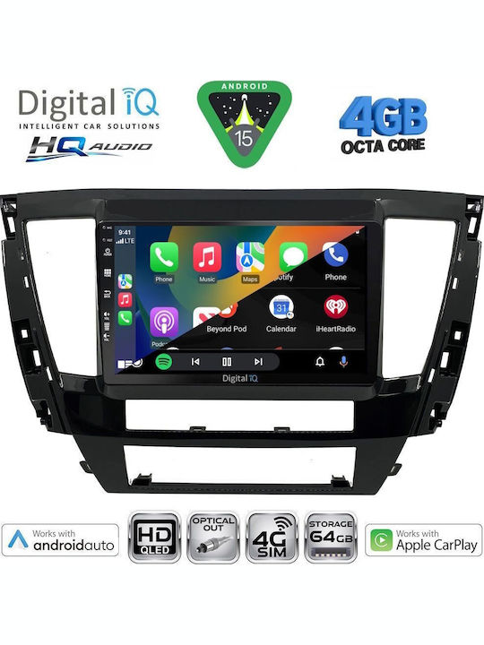Digital IQ Car Audio System for Mitsubishi Pajero 2020 with Touch Screen 9" Digital IQ BXK 19447S_CPAA Bluetooth USB Wi-Fi GPS Apple CarPlay Android Auto