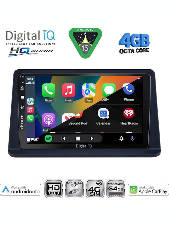 Digital IQ Car Audio System for Mitsubishi Pajero 1999-2006 Bluetooth USB WiFi GPS Apple CarPlay Android Auto with 9" Touch Screen