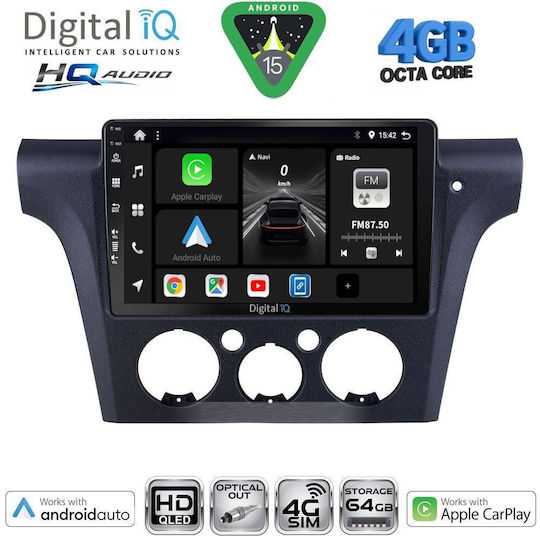Digital IQ Автомобилна Аудио Система за Mitsubishi Outlander 2020-2022 (Bluetooth/USB/Вграден Wi-Fi /GPS/Apple CarPlay/Android Auto) с Touch Screen 10"