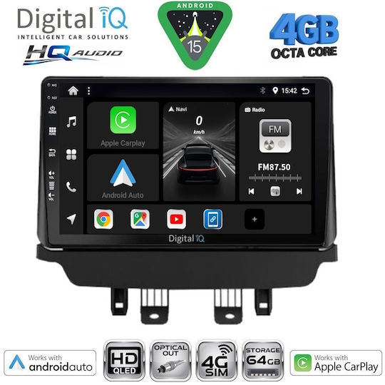 Digital IQ Car Audio System for Lexus NX 2014-2022 (Bluetooth/USB/WiFi/GPS/Apple CarPlay/Android Auto) with 9" Touch Screen