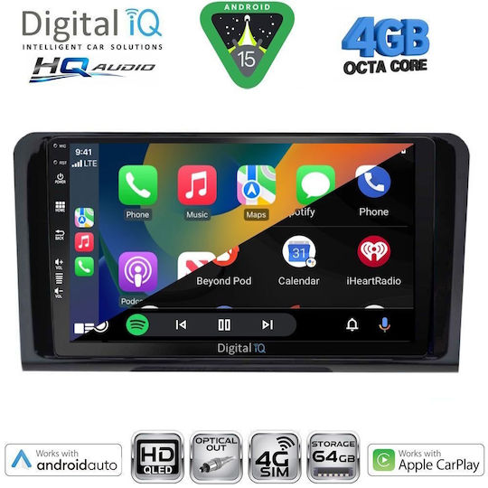 Digital IQ Car Audio System for Mercedes-Benz ML / GL Class 2005-2011 Bluetooth USB WiFi GPS Apple CarPlay Android Auto with 9" Touch Screen
