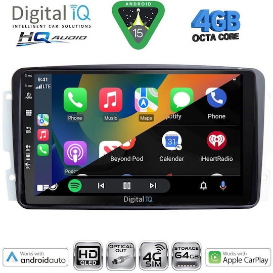 Digital IQ Car Audio System for Mercedes-Benz Sprinter / Vito 2007-2020 Bluetooth USB WiFi GPS Apple CarPlay Android Auto with 9" Touch Screen