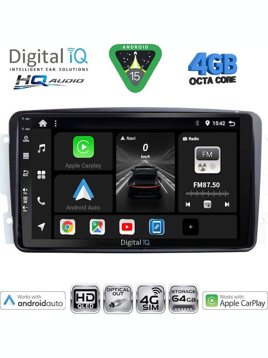 Digital IQ Car Audio System for Mercedes-Benz Sprinter / Vito 2007-2020 Bluetooth USB WiFi GPS Apple CarPlay Android Auto with 9" Touch Screen