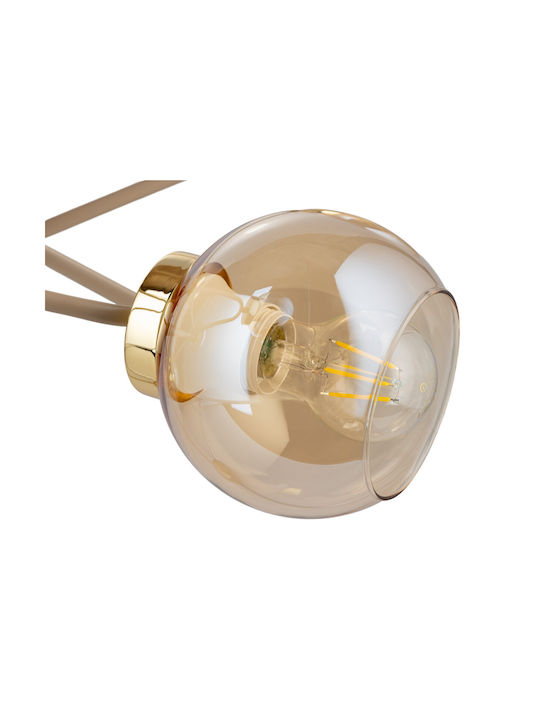 HowHomely Beige Pendant Ceiling Light For 6 E27 Bulbs