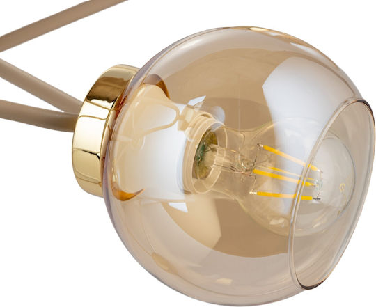HowHomely Beige Pendant Ceiling Light For 6 E27 Bulbs