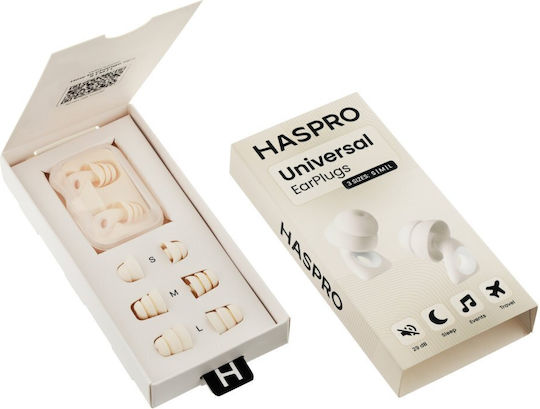 Haspro Ωτοασπίδες Σιλικόνης σε Μπεζ Χρώμα 2τμχ