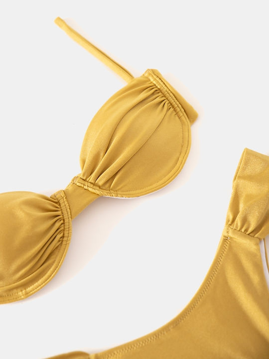 Bikini Set Underwire Gold Size L Gold
