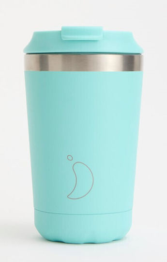Chilly's Glass Thermos Stainless Steel BPA Free 340ml Pastel Green