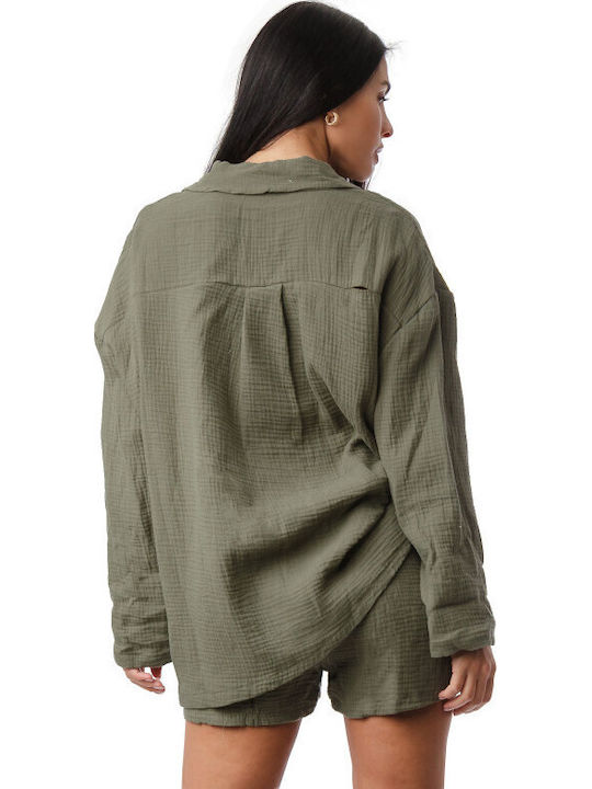 Women's Set With Khaki Shorts