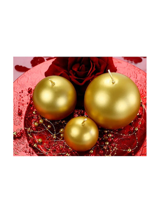 PartyDeco Decorative Gold Ball Candle