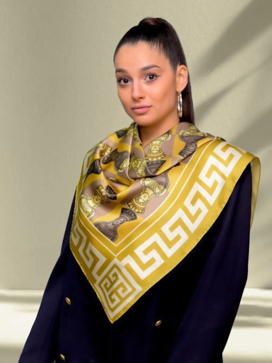 Kalfas Luxury Silk Ολομέταξο Γυναικείο Μεταξωτό Φουλάρι Μαύρο