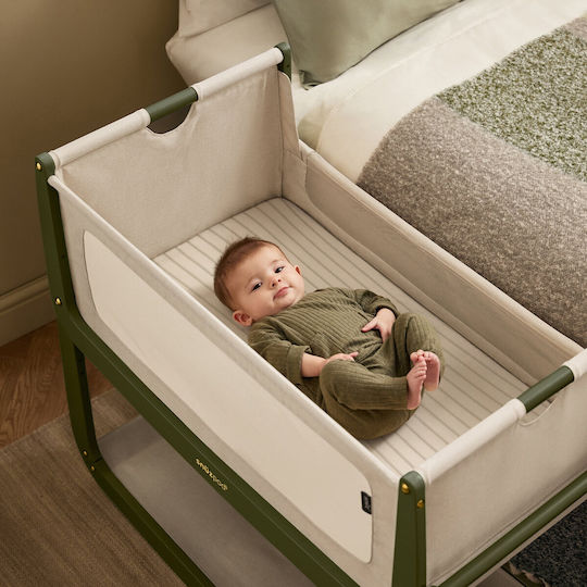 Snuz Babywiege Snuzpod5 mit Matratze und Rädern Grün