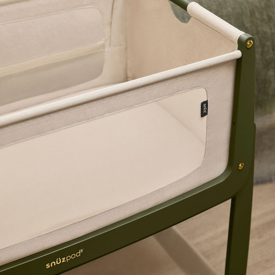 Snuz Babywiege Snuzpod5 mit Matratze und Rädern Grün