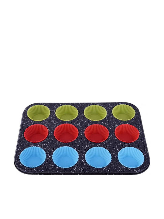 Brunbeste Bakeware Tin For Cupcakes/Muffins Made Of Silicone 5x6.3x3cm