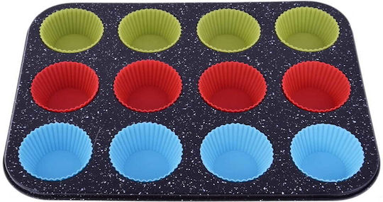 Brunbeste Bakeware Tin For Cupcakes/Muffins Made Of Silicone 5x6.3x3cm