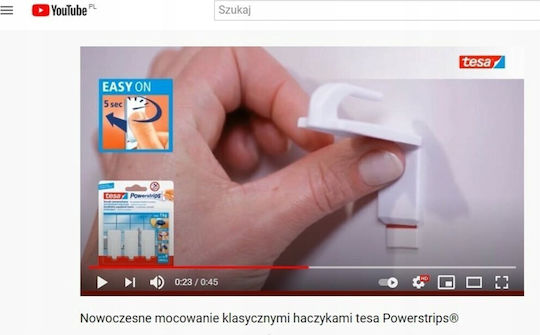 Tesa 58031-00020-20 Κρεμαστράκια με Αυτοκόλλητο Λευκά 2τμχ
