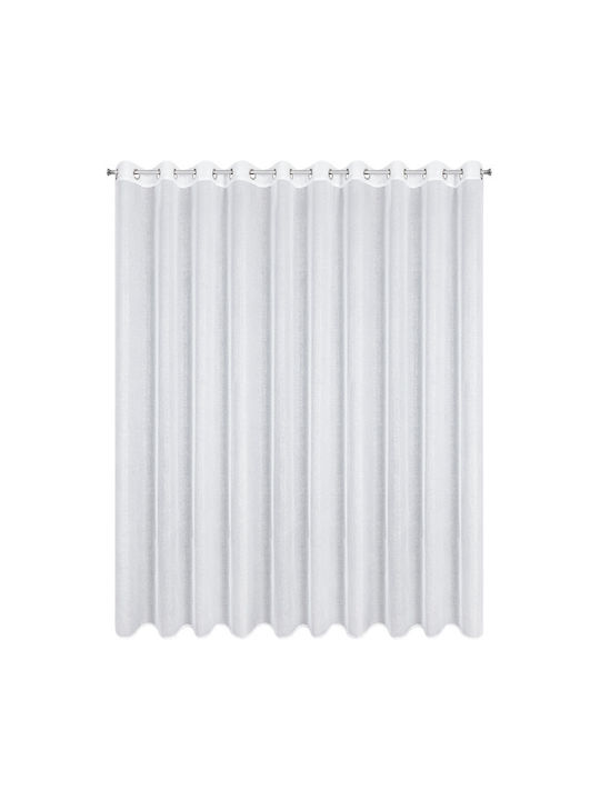 Eurofirany Κουρτίνα με Τρουκς Lena White 250x350εκ.