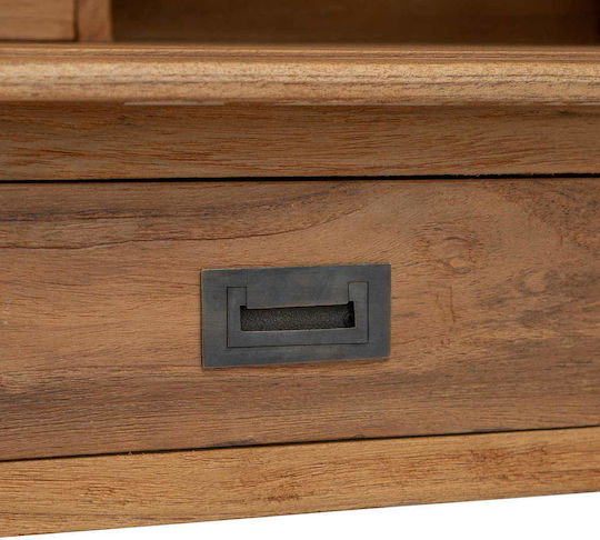 Desk Made of Solid Wood Natural with Metal Legs 89.5x49.5x100 cm