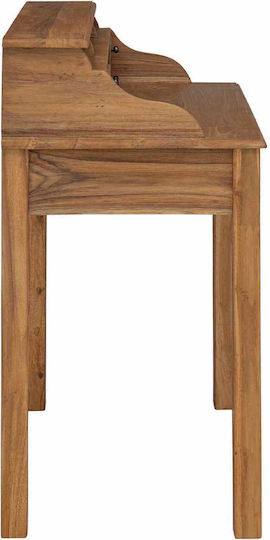 Desk Made of Solid Wood Natural with Metal Legs 89.5x49.5x100 cm