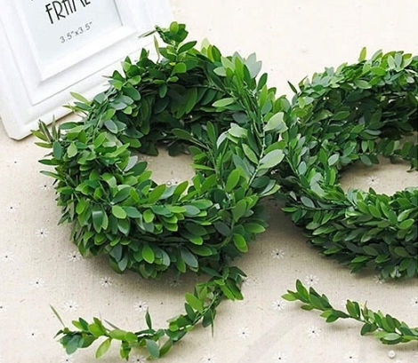 Boxwood Ivy Garland Green Leaves 7.5m