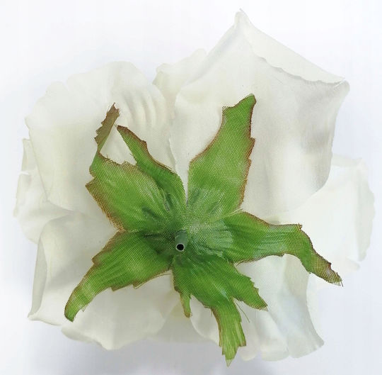 Artificial Rose Flower Head Cream Decorative