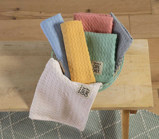 Nef-Nef Homeware Cute Chef Tea Towel in Gray Colour 45x68cm Nef-Nef Homeware Cute Chef Tea Towel in Gray Colour 45x68cm
