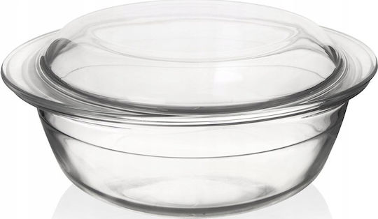 Orion Vas Rotund Rezistent La Căldură Din Sticlă Cu Capac 24x20x10cm