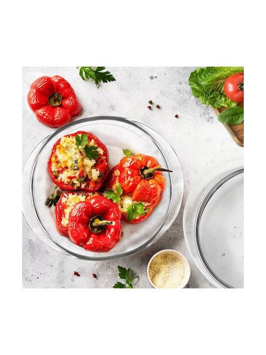 Orion Round Heat-Resistant Cookware Glass with Lid 24x20x10cm