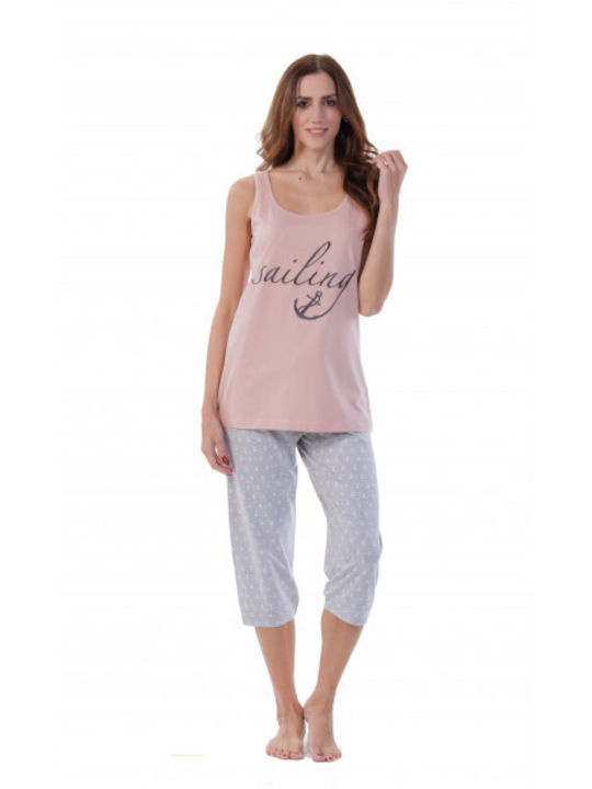 MEI Set Pijamale Dama De Vară Culoarea Mărului Stricat
