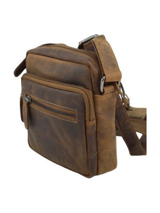 Leder Herren Tasche Schulter / Crossbody Braun