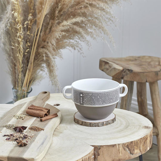 HowHomely Bol Servire Rotund Ceramic Maro